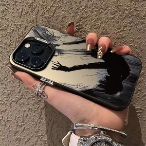 Caer en la oscuridad Impresión de llave plateada galvanizada TPU PC Funda para teléfono móvil para Iphone 8 X Xr Xs 11 12 13 14 15 16 17 Pro Max - Product Image 5