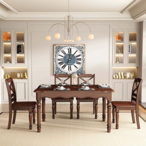 <span class=keywords><strong>Table</strong></span> à manger en bois massif <span class=keywords><strong>de</strong></span> style américain, directement <span class=keywords><strong>de</strong></span> l'usine, en acajou, ensemble <span class=keywords><strong>de</strong></span> <span class=keywords><strong>table</strong></span> à manger en bois pour la maison, la villa, l'appartement, la salle à manger - Product Image 5