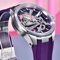 Reloj PAGANI DESIGN para Hombre, de Acero Inoxidable, Mecánico Automático, con Esfera de Esqueleto, Cristal de Zafiro, Resistente al Agua, Deportivo y Elegante