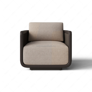 Sillón Individual de Aluminio Resistente <span class=keywords><strong>para</strong></span> Exteriores FERLY con Cojín de Secado Rápido, Moderno, Elegante y Cómodo <span class=keywords><strong>para</strong></span> Jardín, Césped o Parque - Product Image 3