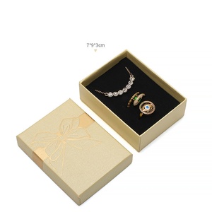 Velvet Jewelry <b>Gift</b> <b>Box</b> Rectangle/Square Shape Ring <b>Earring</b> & Necklace Organizer Premium Packaging for Stylish Display - Product Image 5