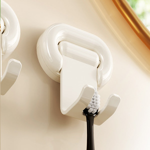Wall Mounted Toothbrush Holder Suction Cup No Drilling Required For Bathroom <b>Under</b> Mirror Cabinet - Product Image 3