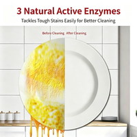 Détergent enzymatique végétal naturel personnalisé OEM 500ml, détergent doux pour cuisine, maison, hôtel, vente en gros