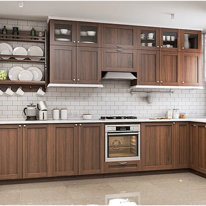 Armoires de <span class=keywords><strong>cuisine</strong></span> en bois massif américain de qualité supérieure pour la rénovation de villas, solutions de rangement vintage pour toute la maison - Product Image 1