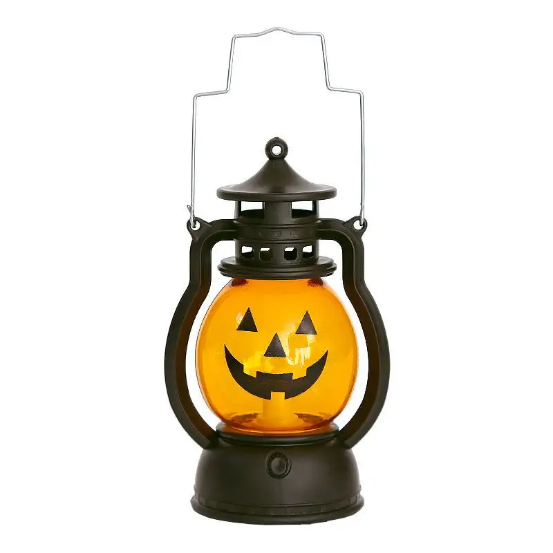 Lámpara de farol Led de calabaza de Halloween barata, decoración de fiesta de Halloween, lámpara colgante de noche, decoraciones de pared para exteriores