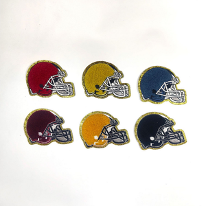 Logotipo personalizado Game Day Rugby Sports Glitter bordado Iron on Cheers parches para gorra de camionero - Product Image 5