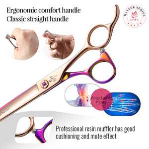 Fenice Color Contraste Diseño Aseo de mascotas Tijeras rectas Tijeras de peluquería <span class=keywords><strong>canina</strong></span> Tijeras - Product Image 5