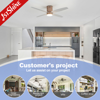 Ventilador de Techo 1stshine Moderno, Elegante, Fácil de Instalar, con Control por Aplicación Inteligente, Alta Eficiencia, para Uso en Interiores y Exteriores, con Luz
