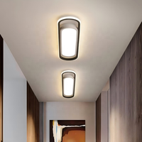 Lustre ovale long en acrylique moderne et minimaliste pour la maison, le bureau, le salon, le couloir, l'allée, l'entrée, éclairage de plafond LED modulable