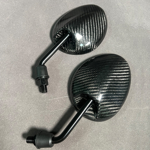 Phụ Tùng Xe Máy Tay Lái <span class=keywords><strong>Side</strong></span> Rear View Gương Sợi Carbon Đen <span class=keywords><strong>Scooter</strong></span> Đường Phố Xe Máy Thể Thao Chiếu Hậu Gương - Product Image 4