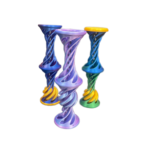 Jouet de décompression en forme de pyramide impossible à spirale conique, en plastique imprimé en 3D, à deux sections connectées, avec balle rebondissante à ressort - Product Image 2