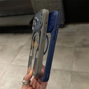 Large <b>Window</b> Lens Transparent Magnetic Case for iPhone 17 Air 16 15 Pro Max Wireless Charge Shockproof Hard <b>Cover</b> - Product Image 5