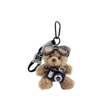Pendentif Ours en Peluche Courte et Coton PP, Décoration de Sac, Porte-clés de Voiture, Cadeau Créatif pour Couple, Thème Caméra, pour les Fêtes