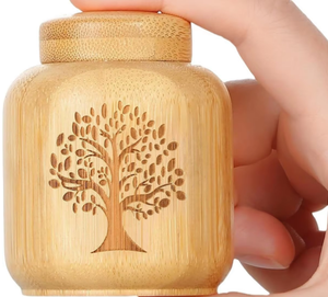 Urne moderne en bois Arbre de Vie Meiweipet, boîte funéraire hermétique pratique en bambou <span class=keywords><strong>pour</strong></span> animaux de compagnie (<span class=keywords><strong>chats</strong></span> et chiens) - Product Image 2