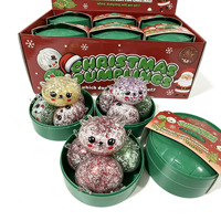 Jouet anti-stress en TPR en forme de boulette de Noël 3-en-1, 5,5 cm, jouet sensoriel Fidget en forme de boulette de maltose pour enfants, idéal pour les cadeaux - Vente en gros