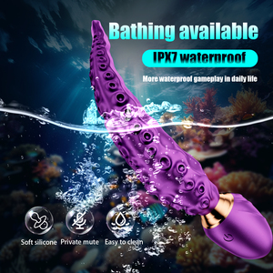 Vibratore AV a Bacchetta, Stimolatore Clitorideo e del Punto G, Dildo a Tentacoli di Polpo, Masturbatore Unisex, <span class=keywords><strong>Plug</strong></span> <span class=keywords><strong>Anale</strong></span>, Impermeabile IPX7, Silicone, 10 Velocità - Product Image 5
