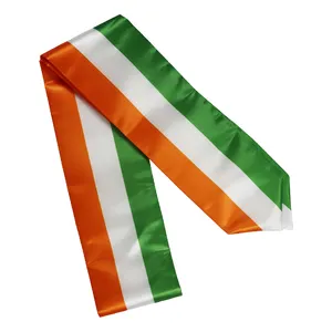 Irland Flagge Standard länge Graduation Sash Satin Schal Graduierung Stolen/Schärpen