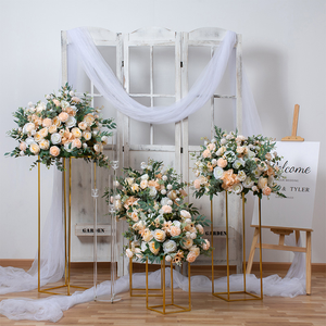 Rangée de fleurs boule <span class=keywords><strong>florale</strong></span> centres de table de mariage fleurs artificielles pièces centrales décoration pour Arrangements de bouquet floral de table - Product Image 1