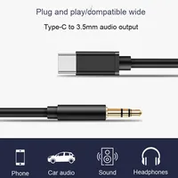 Kabel Perekam Audio Mobil Tipe-C 3.5mm untuk Ponsel Android, Chip Digital USB Aux, Kompatibel dengan Proyektor Kamera