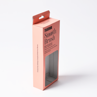 Elegante caja de embalaje personalizada con ventanas Cajas de embalaje de papel rosa ecológicas