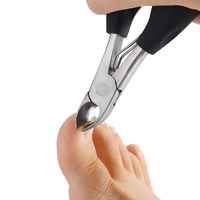 Pince à cuticules et coupe-ongles professionnels en acier inoxydable à lame oblique pour ongles incarnés et épais, coffret cadeau