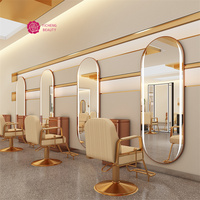 Yicheng Moderne Design Européen Écologique Salon Barber Miroir Mur Monté LED Miroir Haute Qualité Salon Chambre À Manger