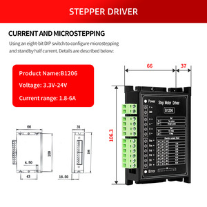 Controlador de motor paso a paso Kaihong Motor B1206 20-110V DC 6.0A de paso completo y medio paso para máquina automática peladora de cables y terminales - Product Image 4