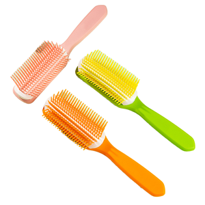 <span class=keywords><strong>Brosse</strong></span> à cheveux en plastique personnalisable à marque privée, style classique, pour massage du cuir chevelu, résistante à la chaleur, type <span class=keywords><strong>Denman</strong></span>, à <span class=keywords><strong>7</strong></span> rangées - Product Image 1