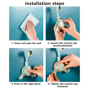 Support de Douche Réglable à Ventouse, Fixation Murale pour Pommeau de Douche, Support de Douche Sans Perçage pour Salle de Bain - Product Image 3