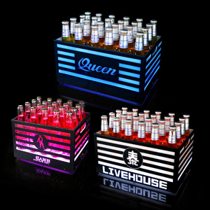 Led Ice Bucket Rectangle 12L Beer Basket With <b>Light</b> Party KTV Bar Beverage Tub - Product Image 1