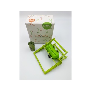 Mâchoire en plastique durable d'outil de Scooper de Pooper d'animal familier écologique portatif pour la gestion des déchets de chien vert - Product Image 1