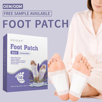 Patchs pour les pieds à l'extrait de plantes naturelles HODAF, conception deux-en-un, patchs de soin des pieds pour une utilisation externe nocturne