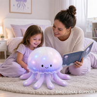 Jouet en peluche interactif AI super doux, méduse parlante avec réponse vocale, éducatif, recharge USB, en coton PP et polyester