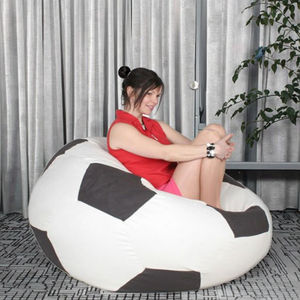 Black and White Chinese Design Fabric Waterproof Lazy Floor Basketball <strong>Football</strong> <strong>Bean</strong> <strong>Bag</strong> <strong>Chair</strong> for Adults - Product Image 2