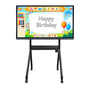 Màn hình tương tác đa điểm hồng ngoại 20 điểm chạm, kích thước 65 inch, hệ điều hành kép Android X86, không cần kết nối, không bị giật. - Product Image 1