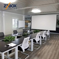 ZYBOX Maison conteneur pliable et extensible, gain de place, avec murs en panneaux sandwich, préfabriquée, pour salon temporaire, bureau ou hôtel