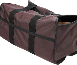 Sac de transport pour bois de chauffage pliable robuste, grand sac en toile avec poignées, transport de bois portable pour cheminée en extérieur - Product Image 3