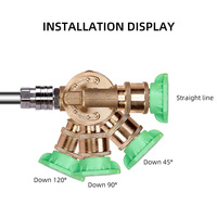 Connecteur rotatif à 360 degrés en laiton à cinq voies, interface rotative à 180 degrés pour tuyau pneumatique et systèmes hydrauliques