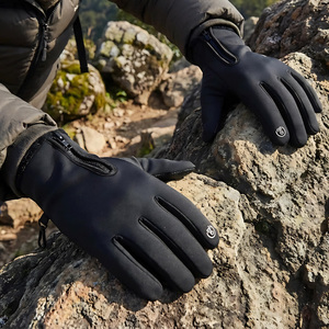 <span class=keywords><strong>Gants</strong></span> de cyclisme sans doigts doublés de polaire, chauds, antidérapants, imperméables, avec fermeture éclair, compatibles avec les écrans <span class=keywords><strong>tactiles</strong></span>, pour la conduite hivernale - Product Image 5