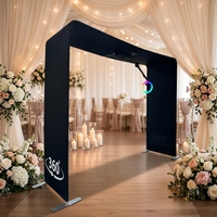 Photo Booth Putar 360 Derajat Ramah Lingkungan, Dapat Dilipat, Lampu LED RGB, Bahan Aluminium Alloy, Kamera Cetak Instan untuk Ukuran Besar