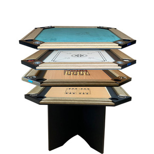 Multifunction 4 in 1 Backgammon <strong>Board</strong> Crown Checkers <strong>Chess</strong> Mahjong Tabletop Game <strong>Tables</strong> Set 4in1 Poker <strong>Table</strong> with Cup Holders - Product Image 1