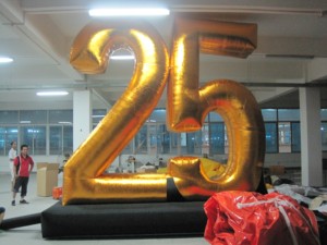 Inflatable Golden number 25 for outdoor sale advertising events - Product Image 2