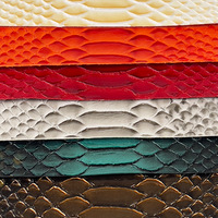 Cuir synthétique PVC de haute qualité, 1,4 mm, effet serpentin découpé au couteau, écailles distinctes, imitation réaliste, résistant à l'abrasion