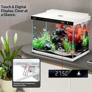 Akuarium Rumah Tangga Kecil Model Terbuka dengan Layar Digital Kontrol Sentuh Kaca Super Ultra-Putih untuk Ikan Hias Lainnya - Product Image 5