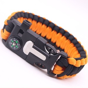 Best Wilderness Survival Kit for <strong>Camping</strong>/Hiking Paracord Bracelet Compass Fire Starter Whistle Emergency Promotional <strong>Wristbands</strong> - Product Image 1