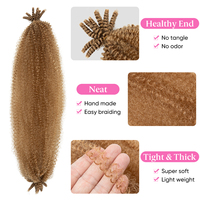 Tresses au crochet pré-ébouriffées Afro Kinky Twist 16 pouces, cheveux synthétiques pour tressage au crochet, Afro Spring Twist