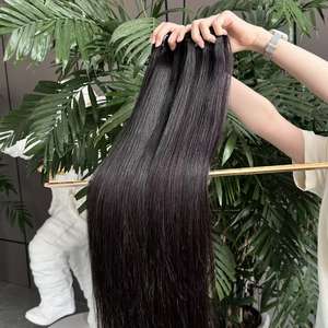 100% naturel <span class=keywords><strong>cheveux</strong></span> humains os faisceau droit Double dessiné <span class=keywords><strong>cheveux</strong></span> vierges épais et extrémités pleines - Product Image 4