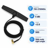 Antenne interne 4G LTE FEIYIXUN FYX-G0004-004 700-2700 MHz avec câble RG174 mâle, gain 5dBi pour distributeurs automatiques et recharge