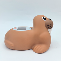 Thermomètre de bain éléphant de mer jouet de bain flottant mignon animal numérique en plastique pour douche d'enfants thermomètre de bain flottant