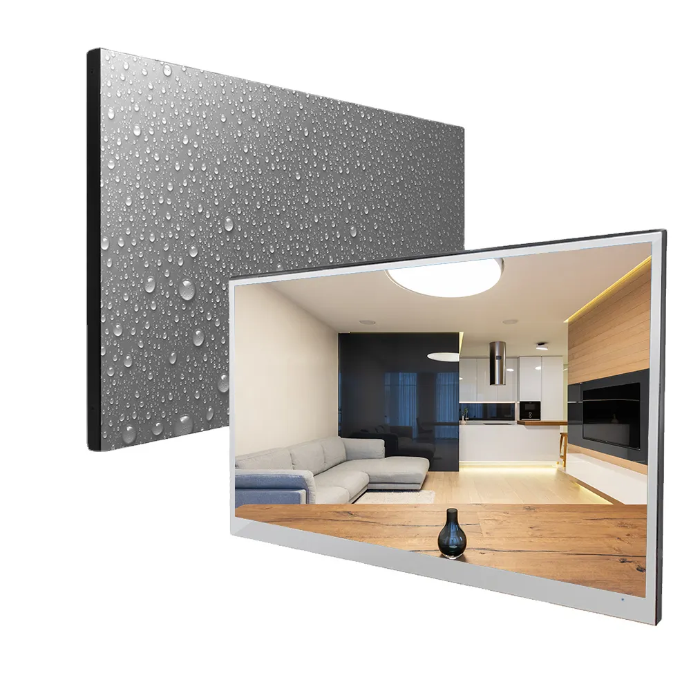 Grand point de vente bon 15.6 pouces salle de bain étanche plein écran tactile LED TV hôtel de luxe salle de douche étanche LED TV